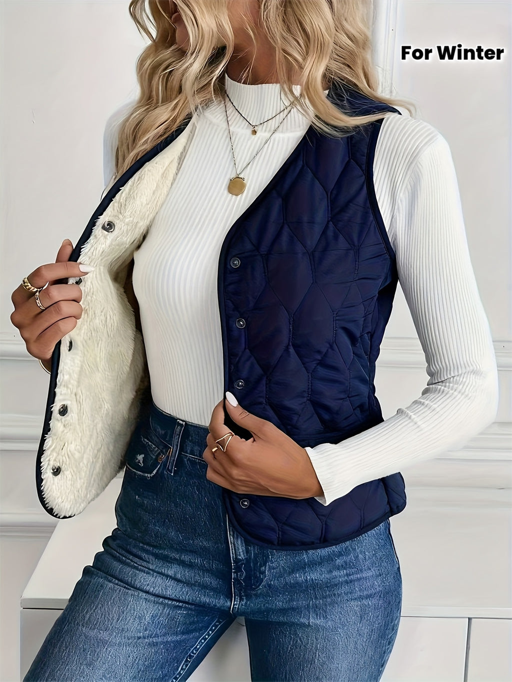 Aimee | Winterjas voor dames met thermische voering – Warm, geïsoleerd vest voor koud weer