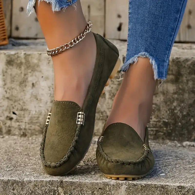 Jovie | Dames Loafers – Platte Comfort Instappers met Zachte Zool