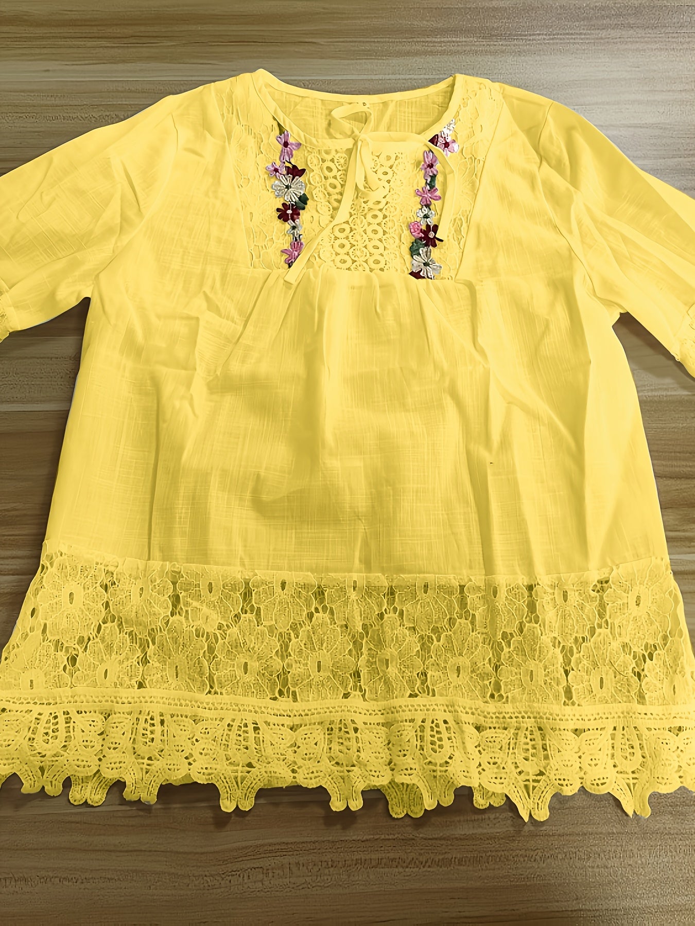 Glyra | Elegante kanten blouse voor dames – Zomerse casual top