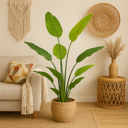 Kunstplant - Strelitzia Nicolai - Paradijsvogelbloem - 150 cm