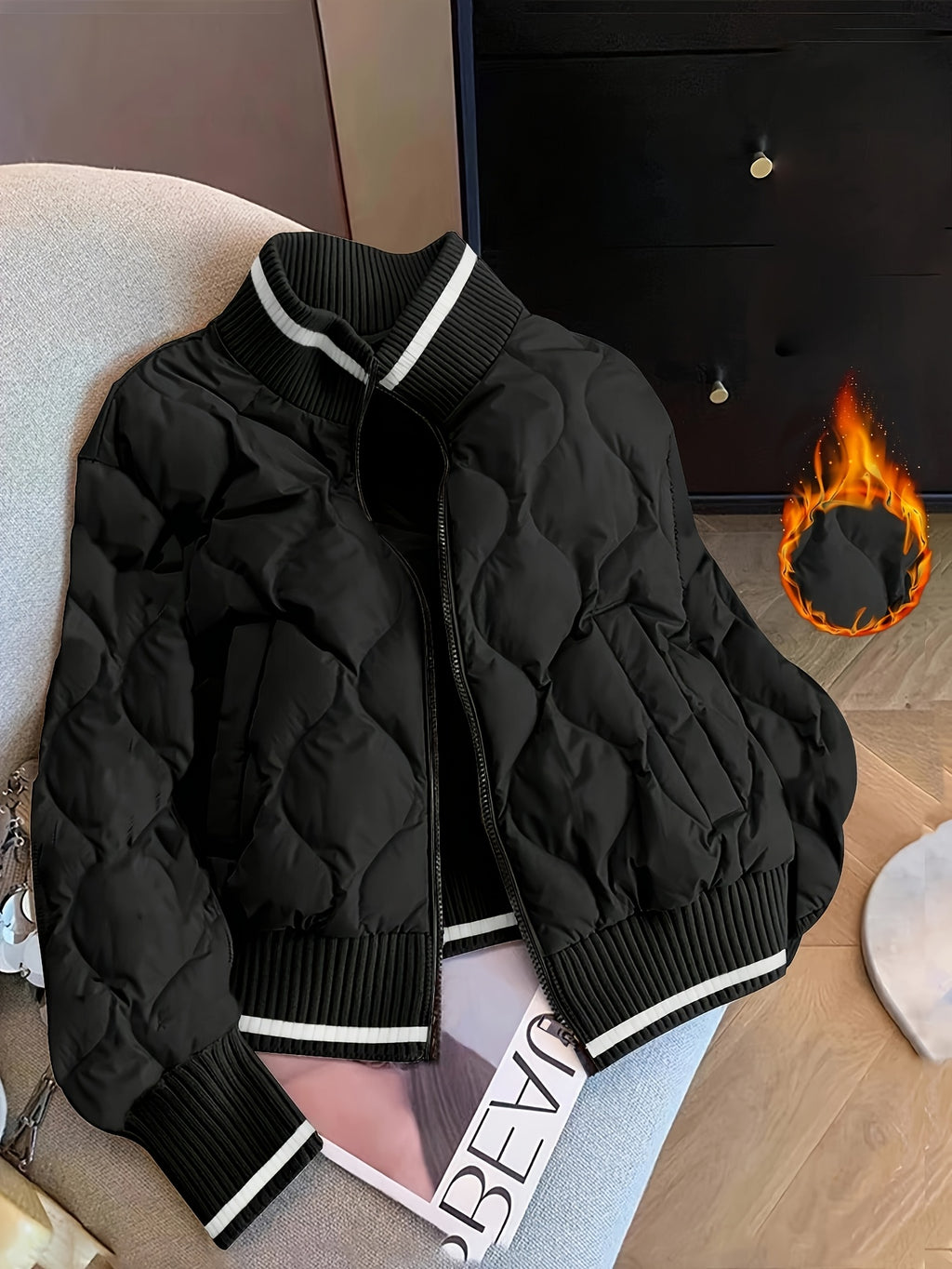 Berenice | Dames Gewatteerde Jas – Elegante Patchwork Winterjas met Modieuze Pasvorm