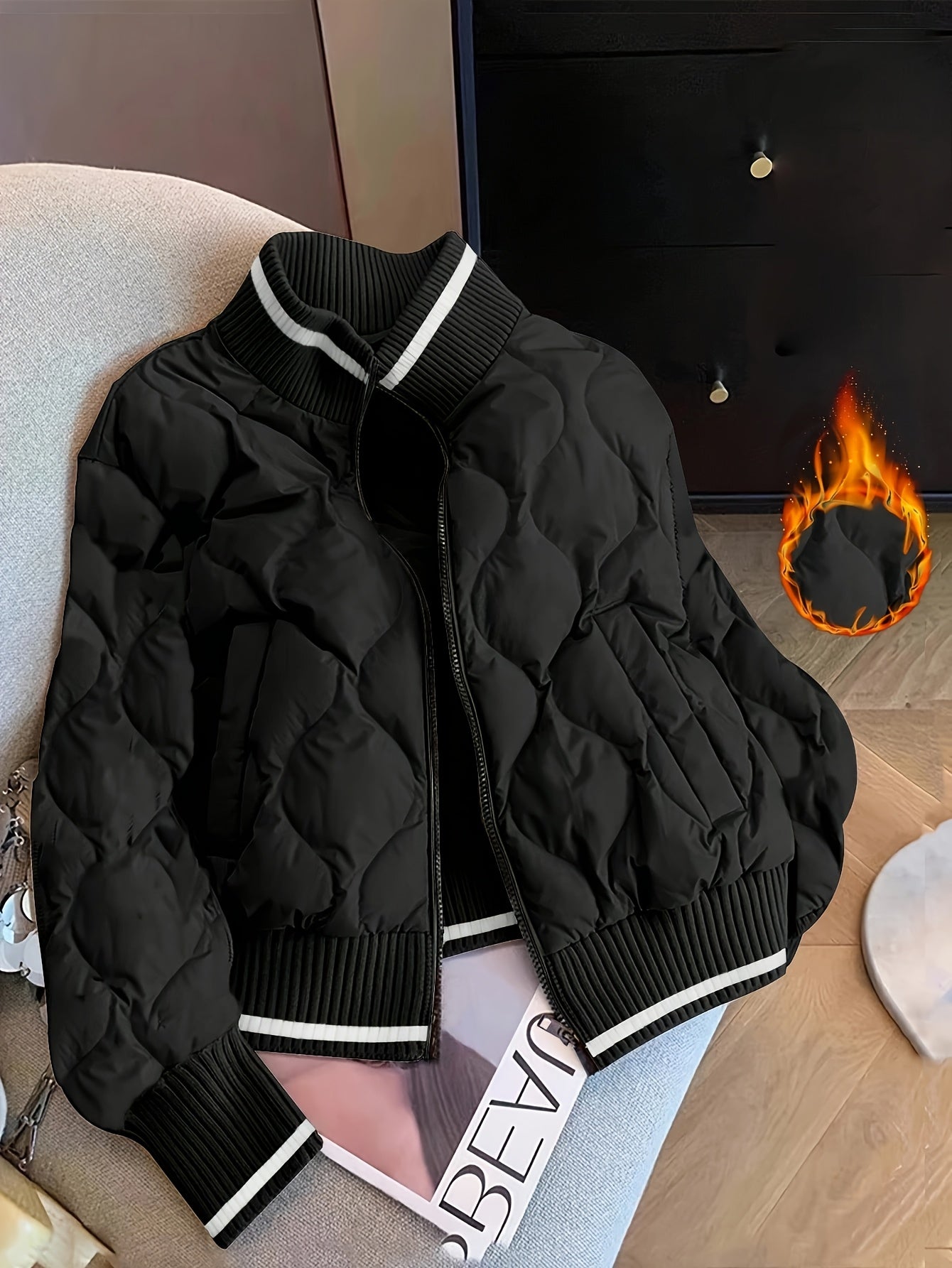 Berenice | Dames Gewatteerde Jas – Elegante Patchwork Winterjas met Modieuze Pasvorm