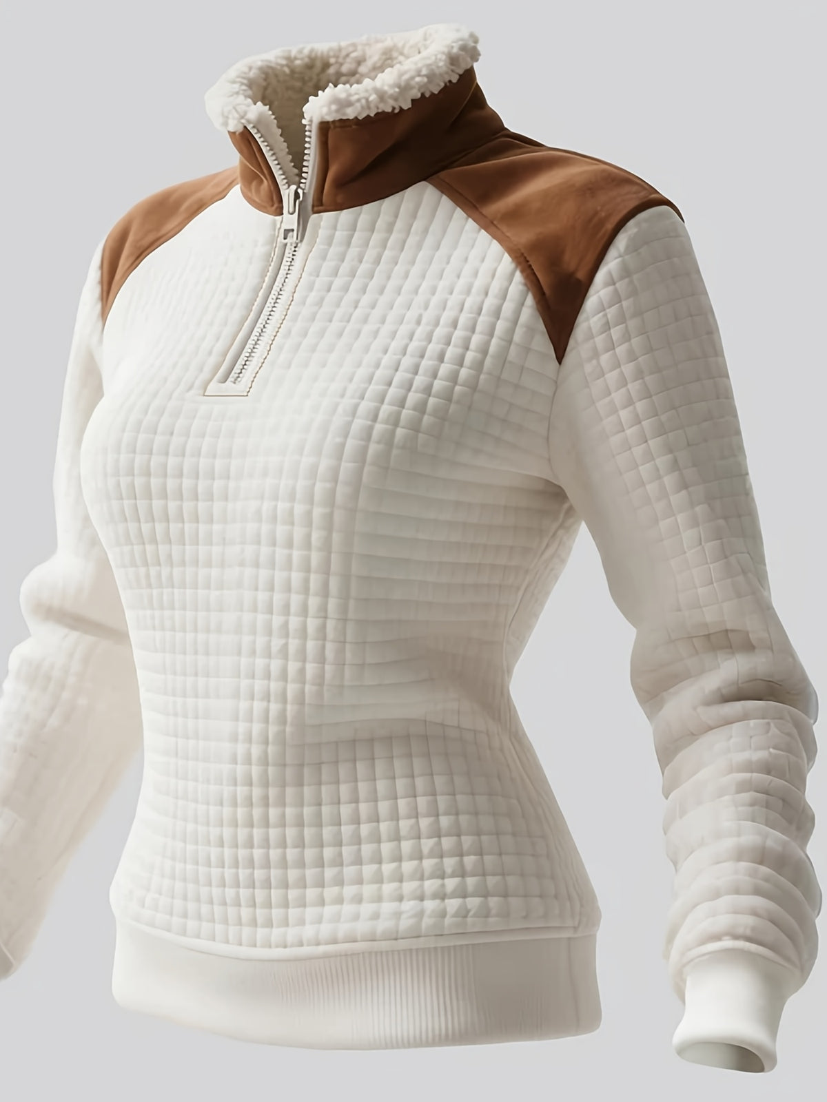 Illyria | Vintage western-sweatshirt voor dames – wafelbreisel