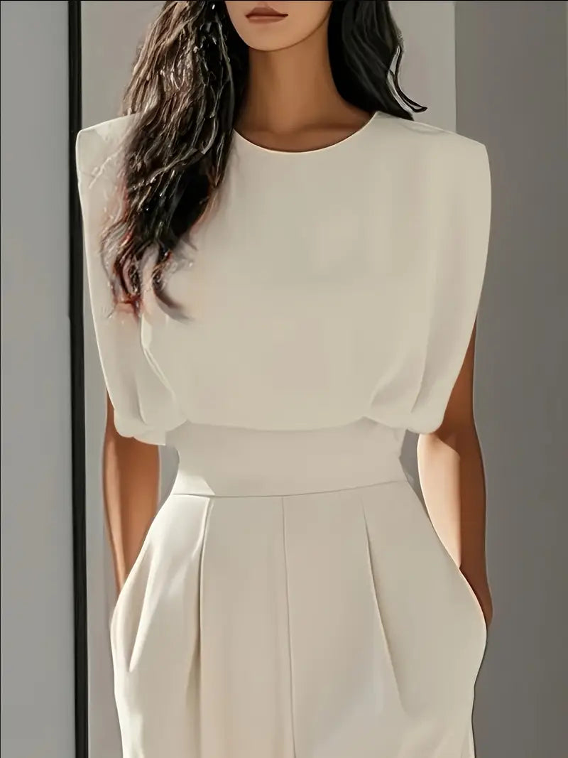 Preslyn | Dames Jumpsuit Elegant – Flatterend Model met Tailleaccent en Rechte Pijpen