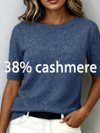 Alruna | Dames-top met korte mouwen en kasjmiergevoel – Zacht, elegant en casual T-shirt