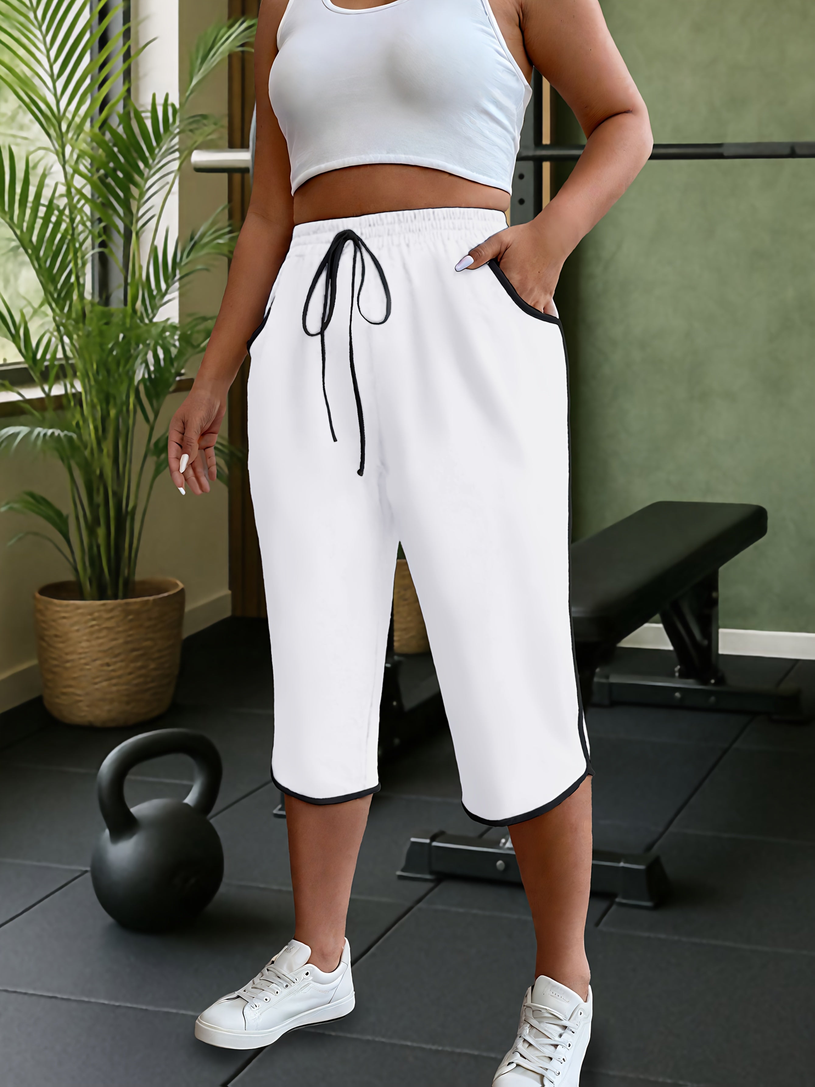 Juliette | Casual joggingbroek voor dames – Halflange joggingbroek met zakken
