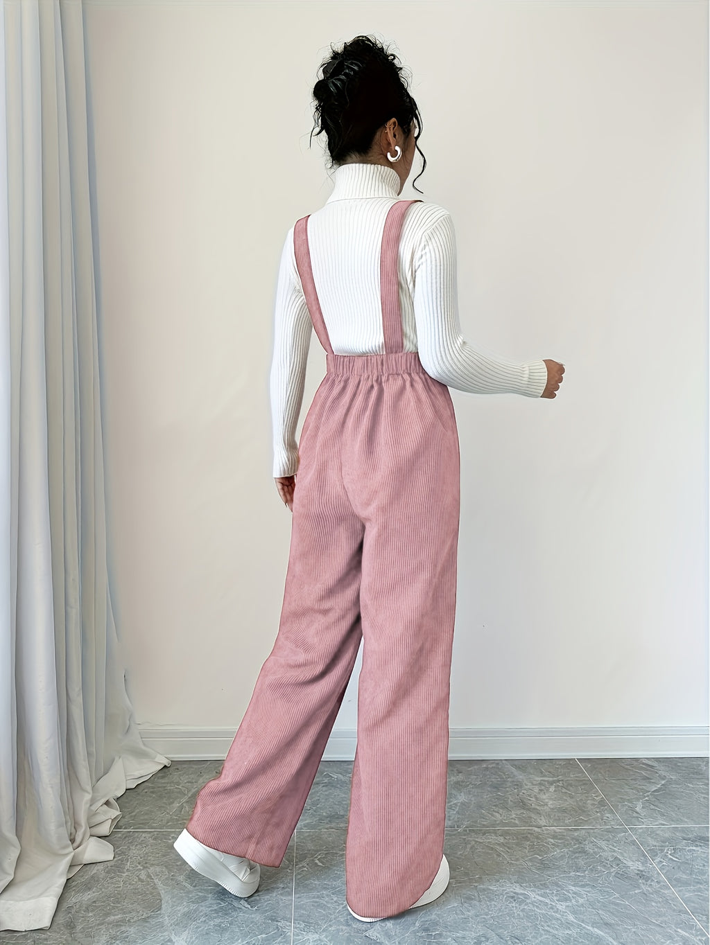 Avira | Dames corduroy jumpsuit – Brede schouderbanden