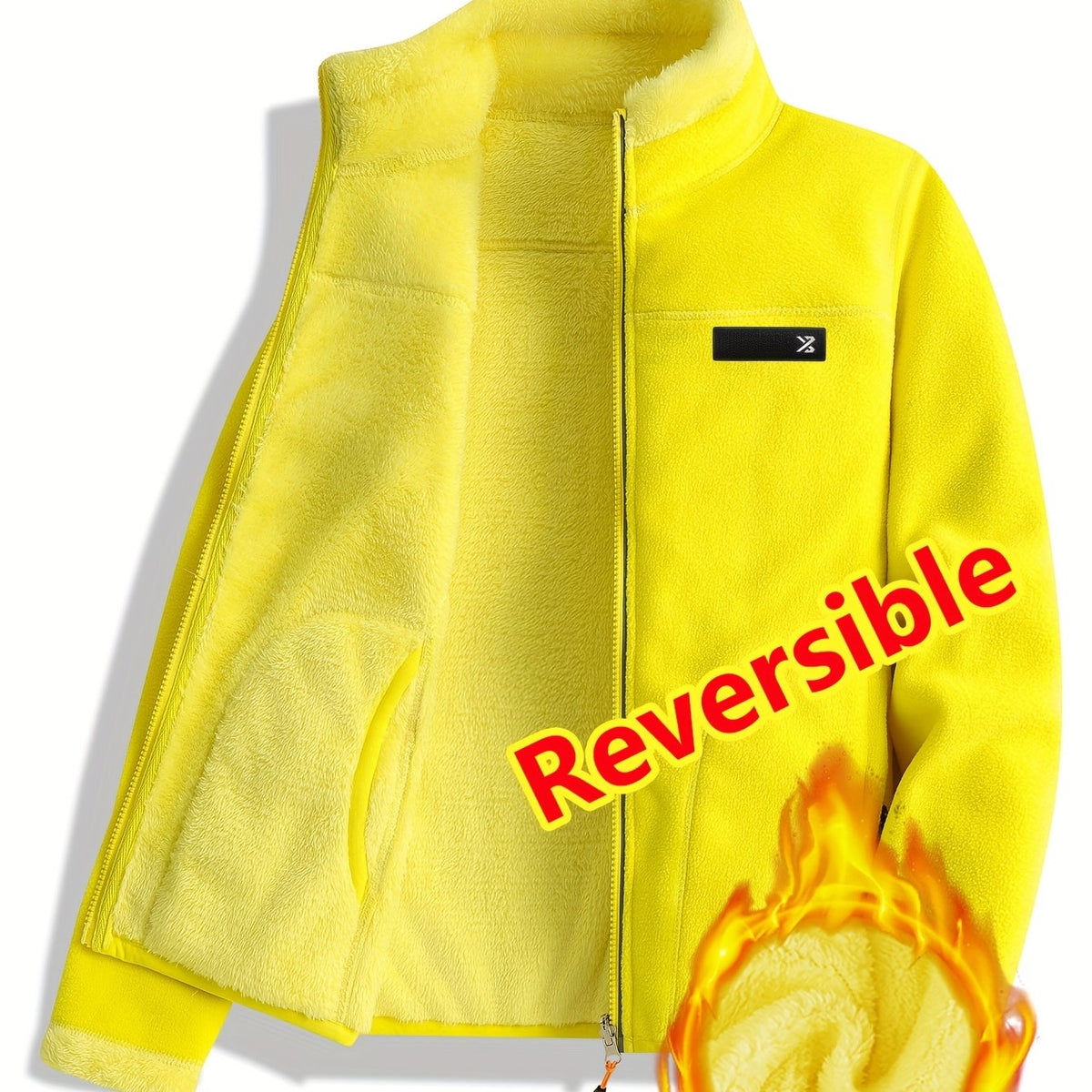 Armelle | Dames omkeerbare casual jas – Dikke, ruige textuur