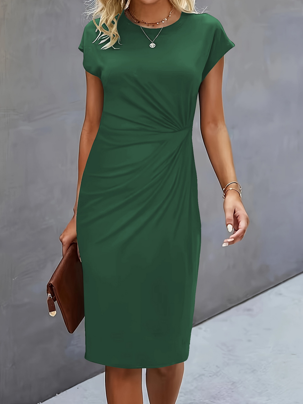 Rylen | Midi-jurk voor dames – Elegante dagjurk met slanke pasvorm