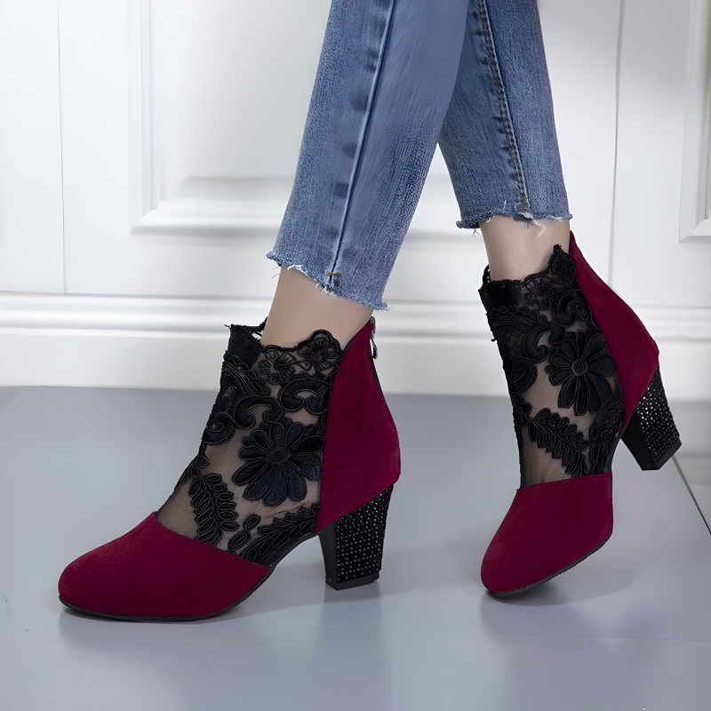 Ines | Dameshakken – Elegante feestschoenen met enkelbandje en hoge hak