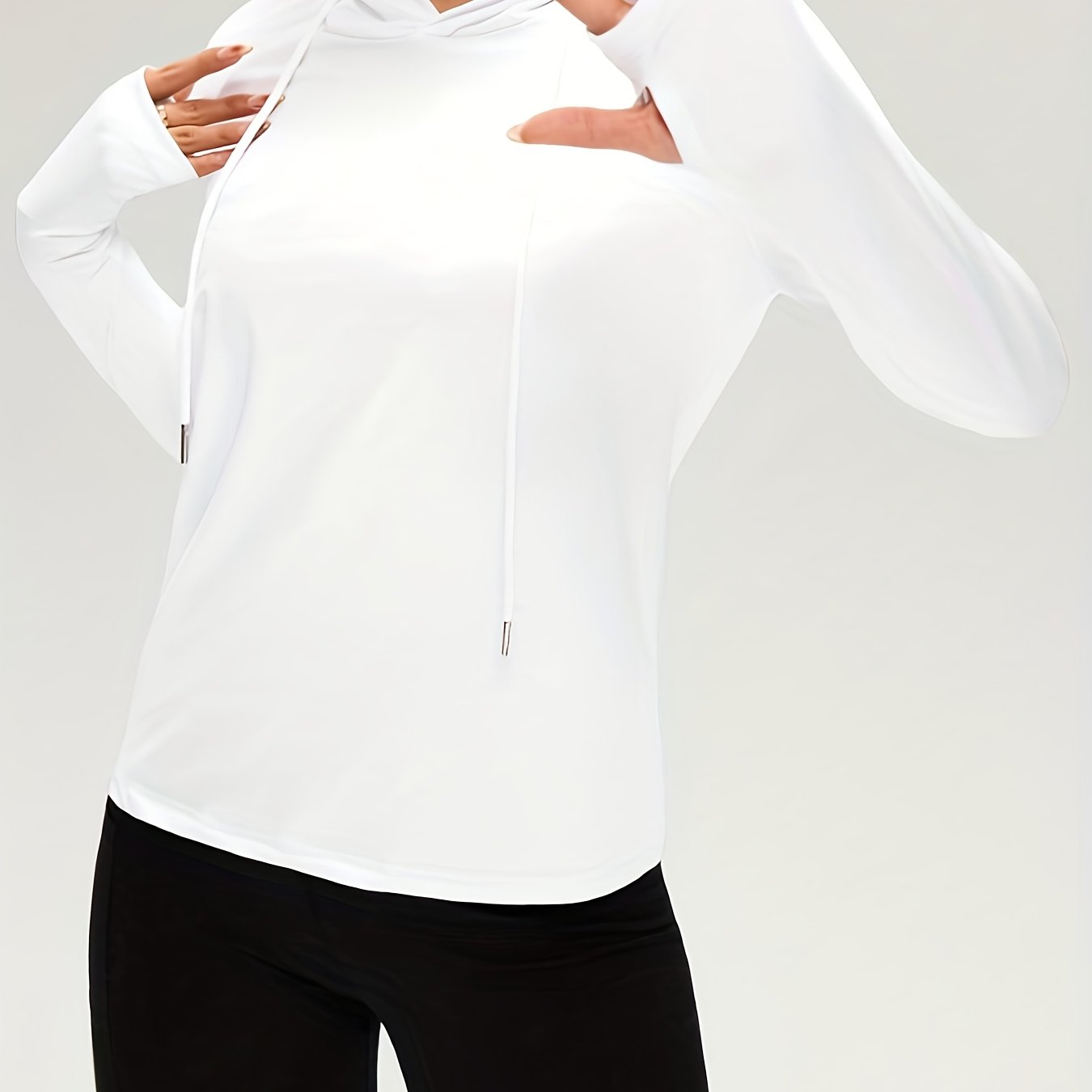 Evelina | Dames Hoodie met Lange Mouwen – Casual Effen Trui