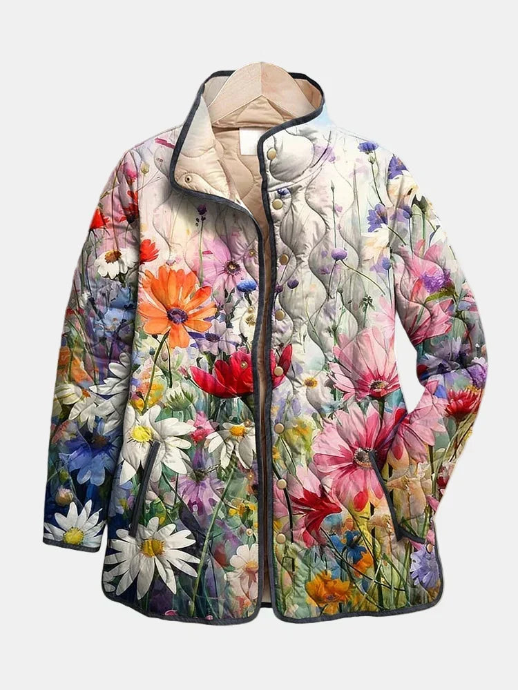 Delysse | Gewatteerd damesjack – Vintage bloemenprint, lichtgewicht en warm