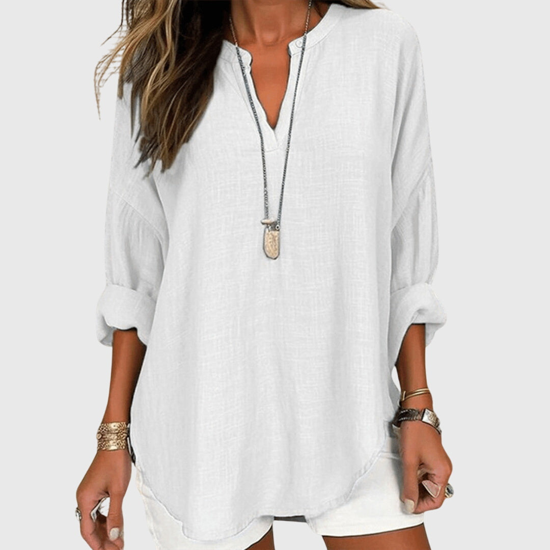 Oana | Luchtig strandshirt voor dames – Lichtgewicht tuniek met losse pasvorm