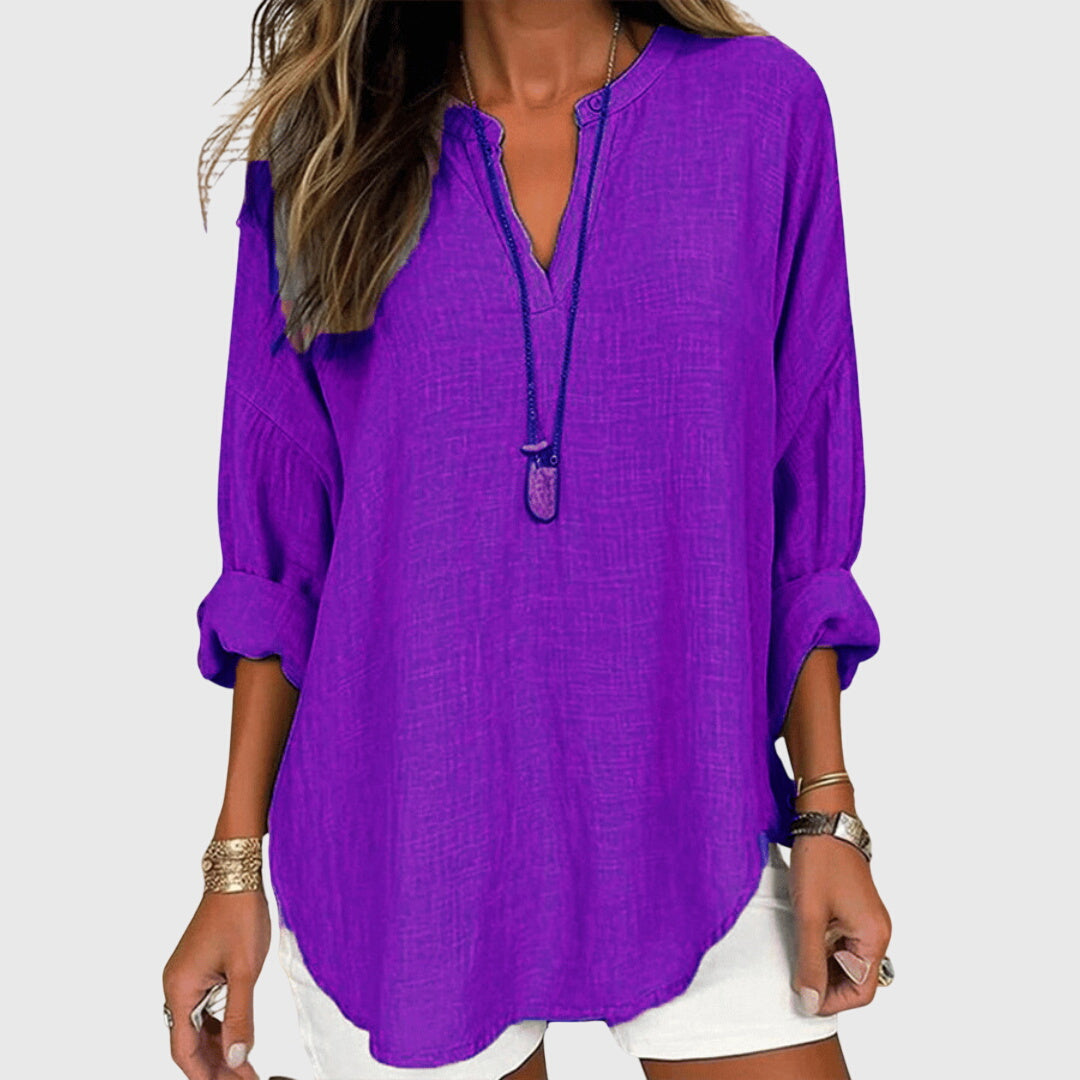 Oana | Luchtig strandshirt voor dames – Lichtgewicht tuniek met losse pasvorm
