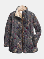 Elsinora | Gewatteerd damesjack – vintage bloemenprint, lichtgewicht ontwerp