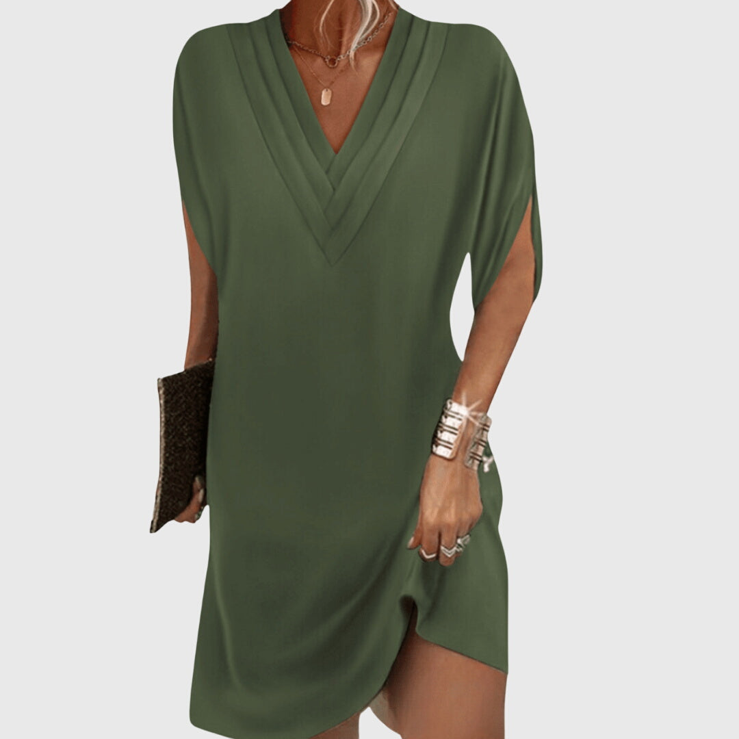 Katalina | Casual-elegante midi-jurk voor dames – Flatterende A-lijn jurk