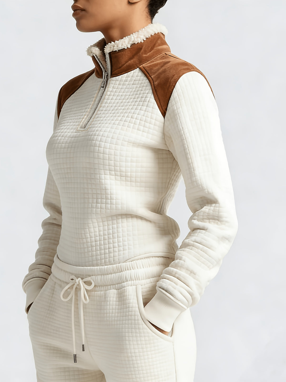 Illyria | Vintage western-sweatshirt voor dames – wafelbreisel
