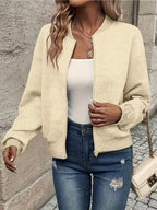 Klasina | Dames Vestjasje met Ritssluiting, Effen Kleur & Casual Pasvorm