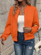 Lieselot | Effen damesvest met rits – Casual trui met lange mouwen