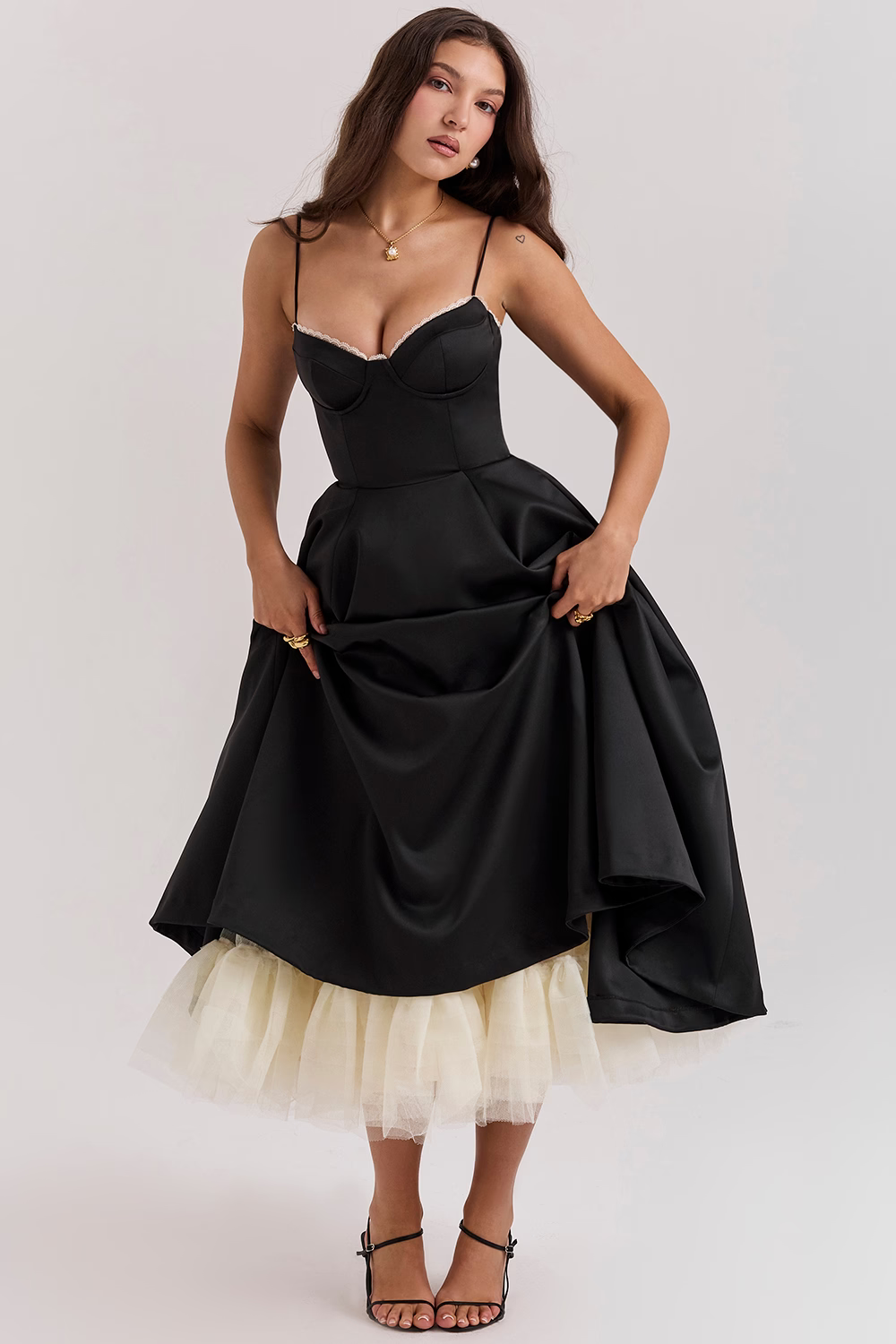 Alice | Satijnen Avondjurk voor Dames – Elegante Formele Fit & Flare Jurk