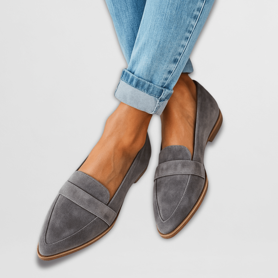 Emira | Zachte suède loafers voor dames – orthopedische, comfortabele instappers