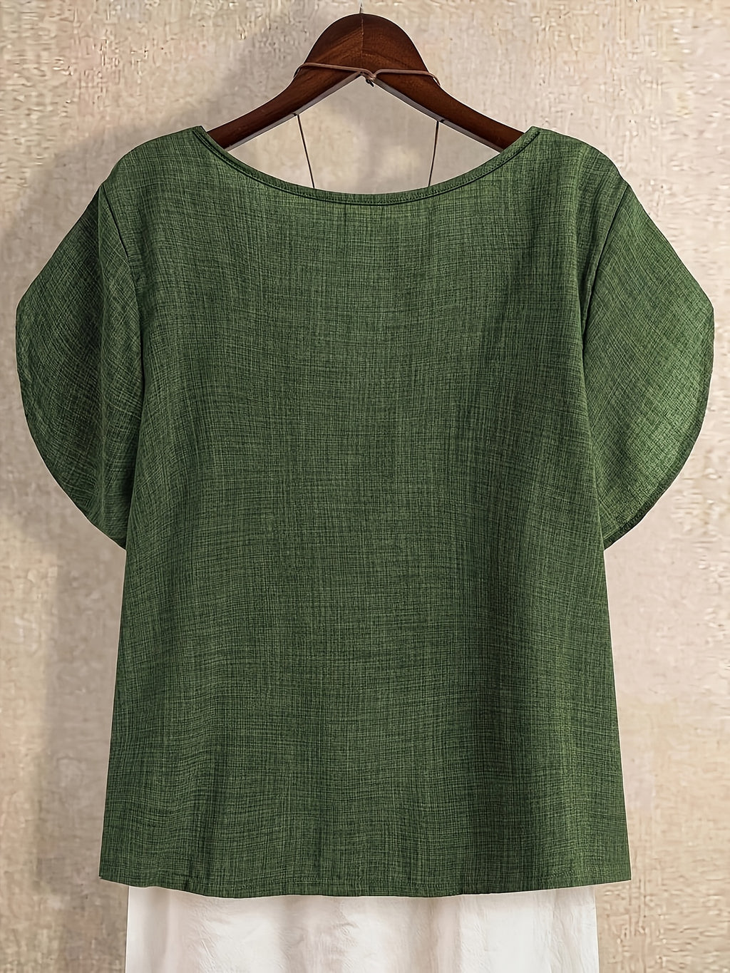 Fiorabelle | Effen damesblouse – Elegant casual overhemd met korte mouwen
