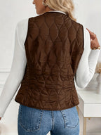 Faleria | Damesvest met thermische voering – Gewatteerd wintervest, mouwloos gewatteerd jasje