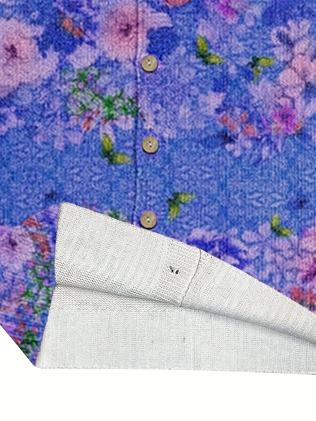 Hannelise | Damesvest met bloemen- en vlinderprint – vest met lange mouwen