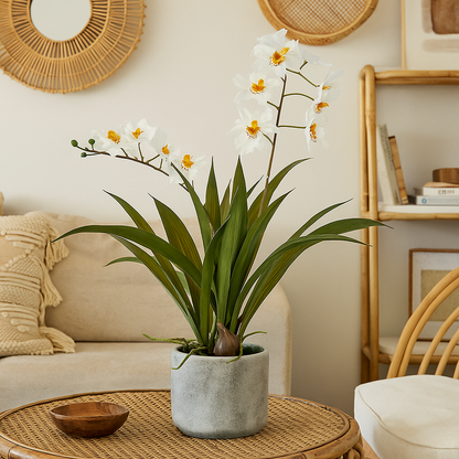 Kunstplant - Orchidee - Wit - 45cm