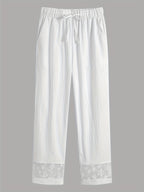 Saylor | Korte broek met wijde pijpen voor dames – Broek met elastische tailleband