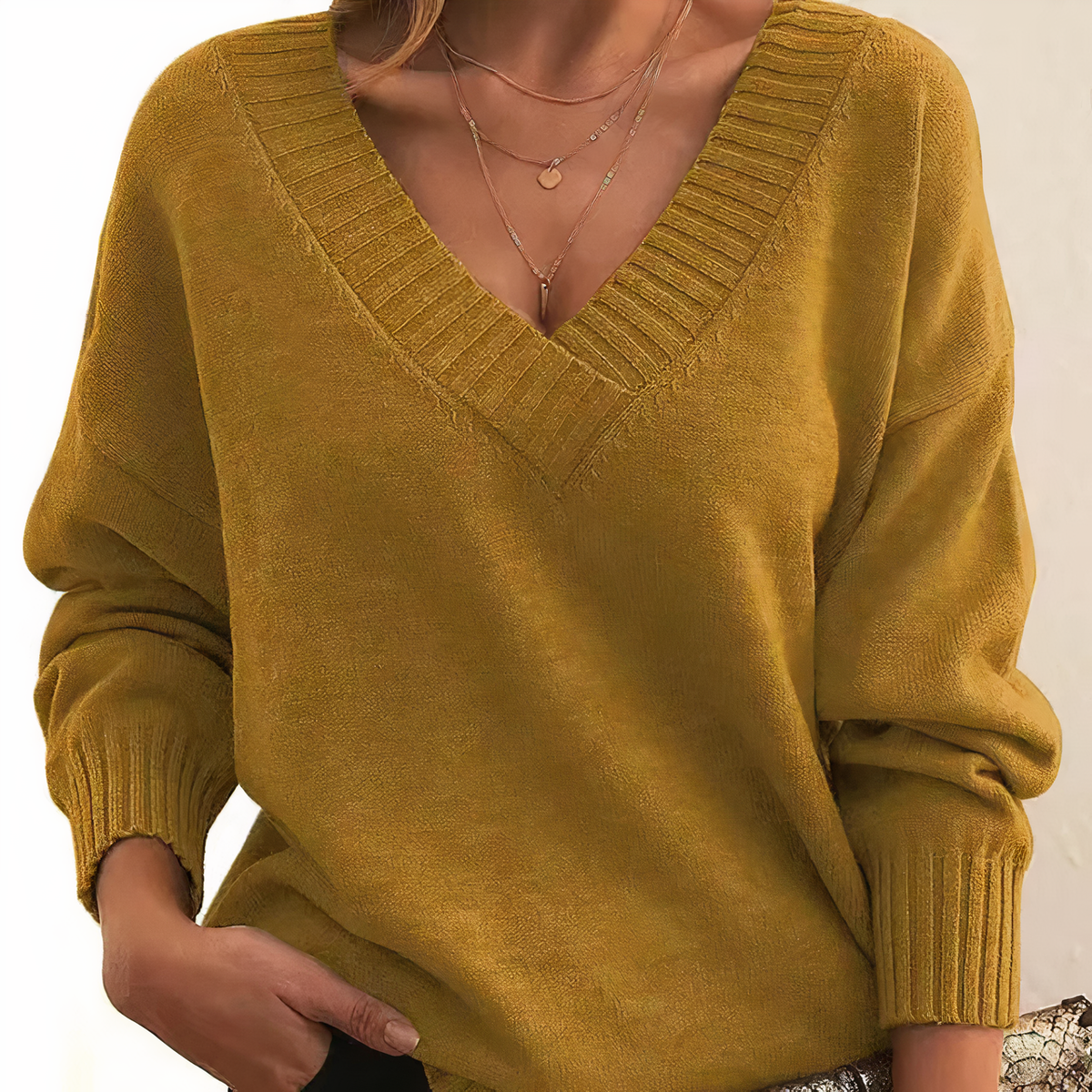 Zelyssia | Luxe Damestrui van Kasjmier – Elegante V-Hals, Zacht