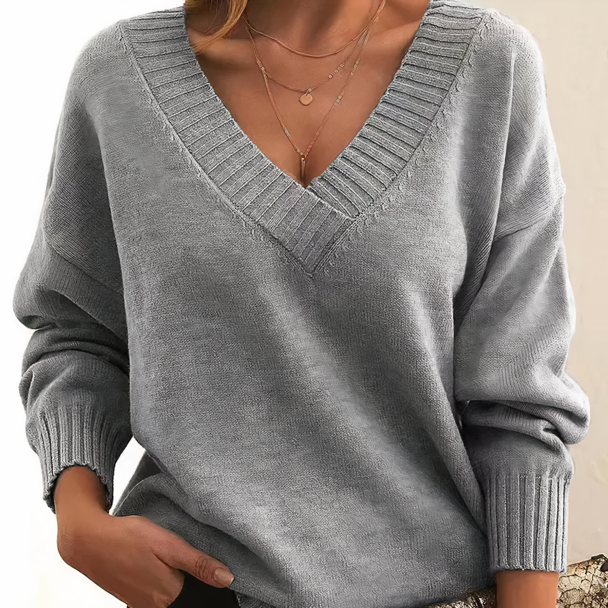 Zelyssia | Luxe Damestrui van Kasjmier – Elegante V-Hals, Zacht