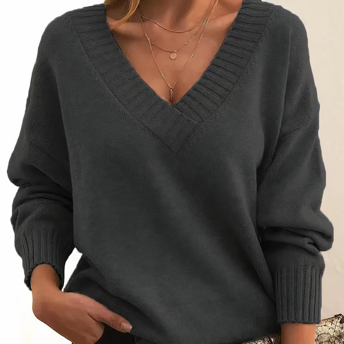 Zelyssia | Luxe Damestrui van Kasjmier – Elegante V-Hals, Zacht