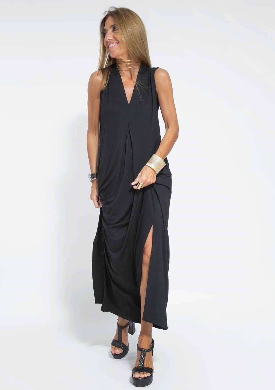 Faye | 2-delige dames set – elegante lange maxi-jurk & cardigan