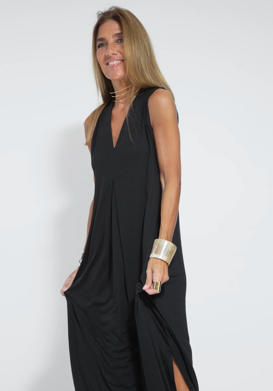 Faye | 2-delige dames set – elegante lange maxi-jurk & cardigan