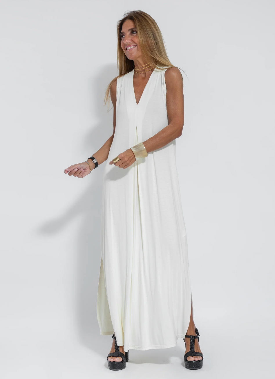 Faye | 2-delige dames set – elegante lange maxi-jurk & cardigan