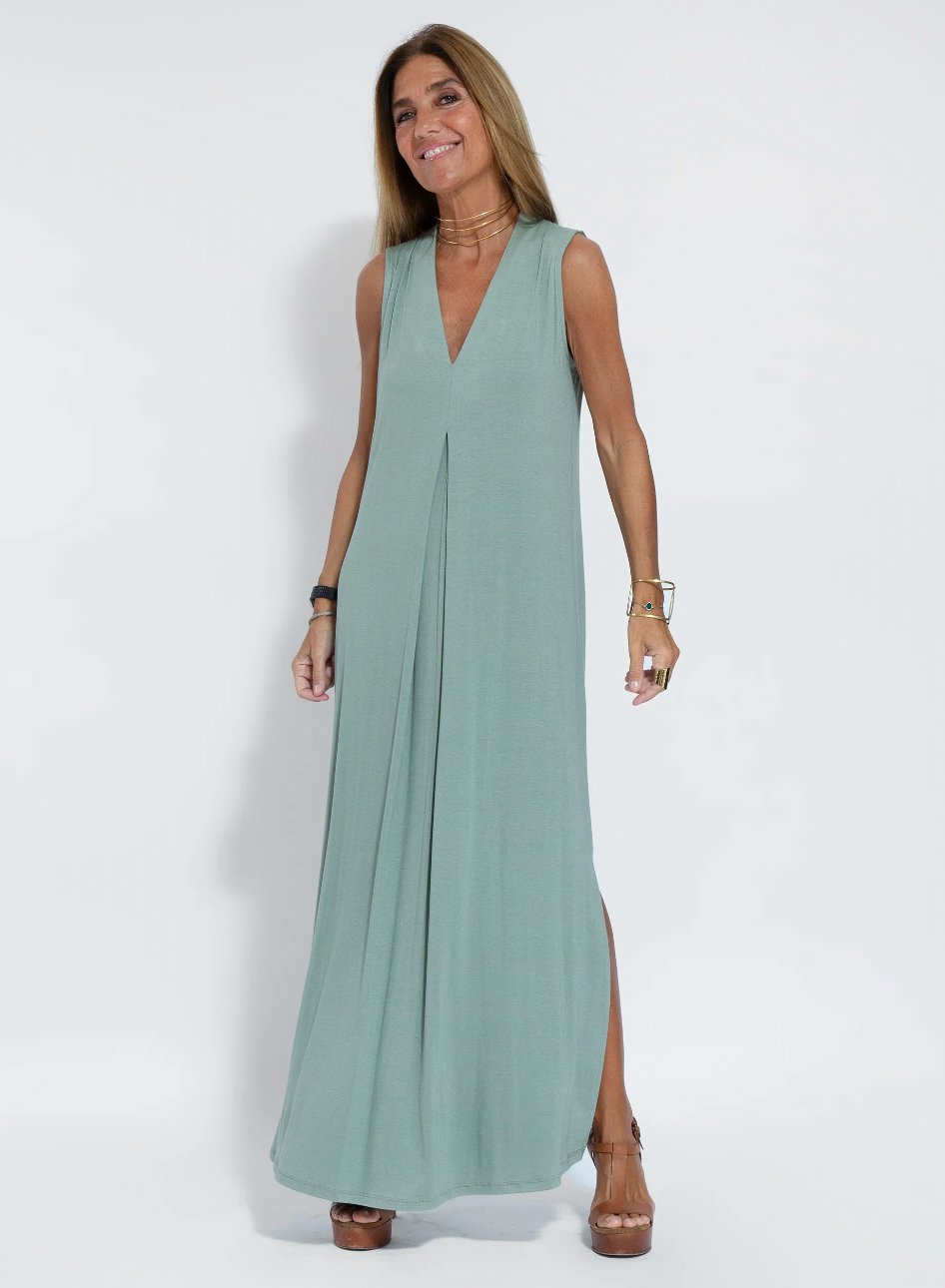 Faye | 2-delige dames set – elegante lange maxi-jurk & cardigan