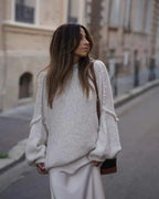 Pleuntje | Pluizige oversized trui voor dames – Zachte gebreide trui voor een gezellige look