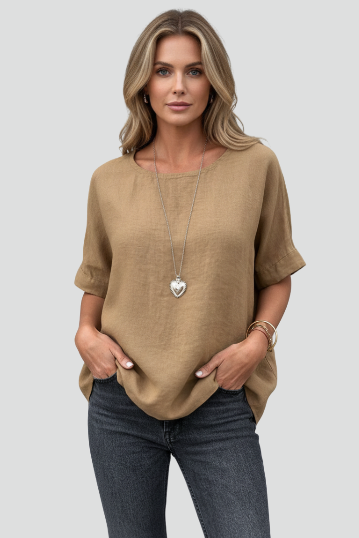 Addison | Blouse voor Dames – Casual Losvallende Top, Basic Mode T-shirt Stijl