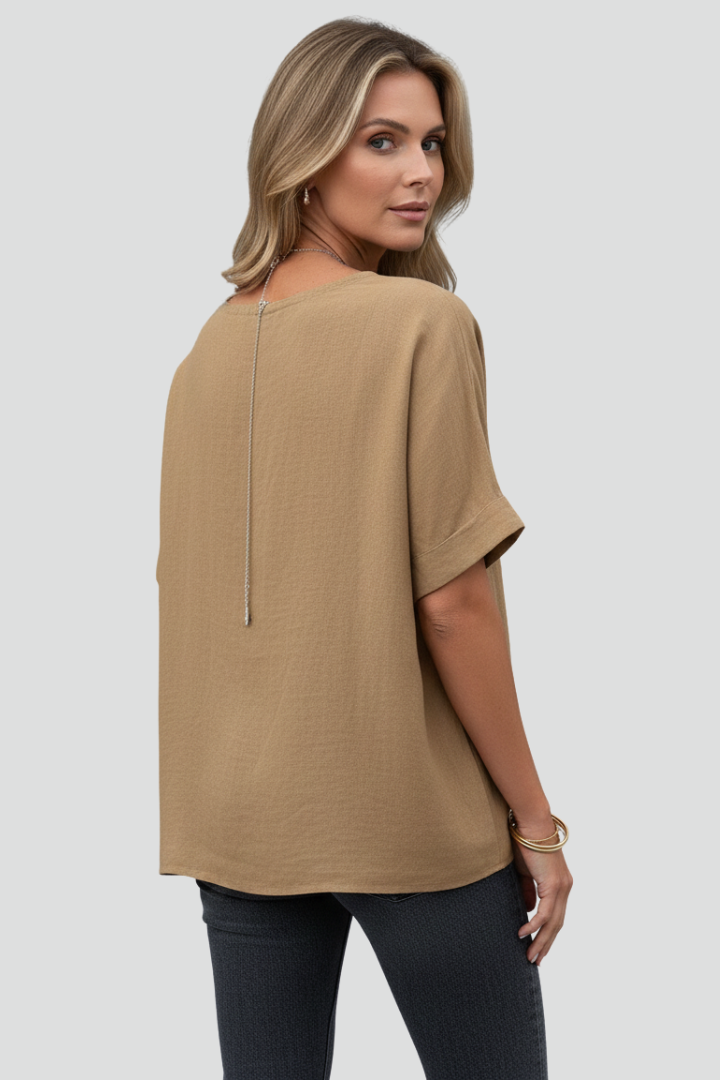 Addison | Blouse voor Dames – Casual Losvallende Top, Basic Mode T-shirt Stijl