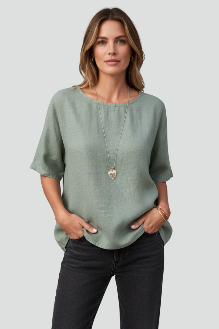 Addison | Blouse voor Dames – Casual Losvallende Top, Basic Mode T-shirt Stijl