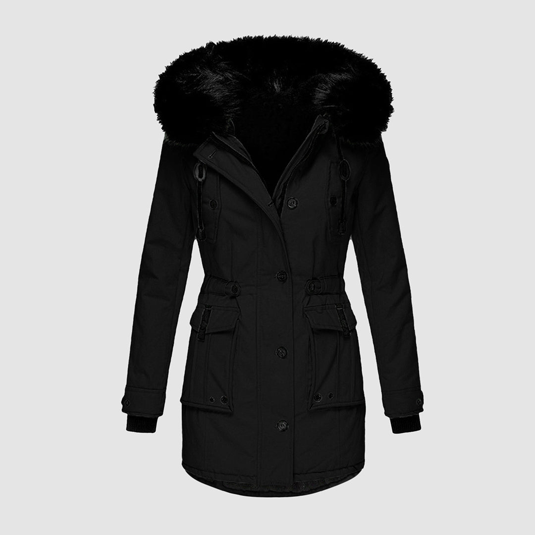 Tialde | Winterjas met capuchon voor dames – Water- en winddichte outdoorjas