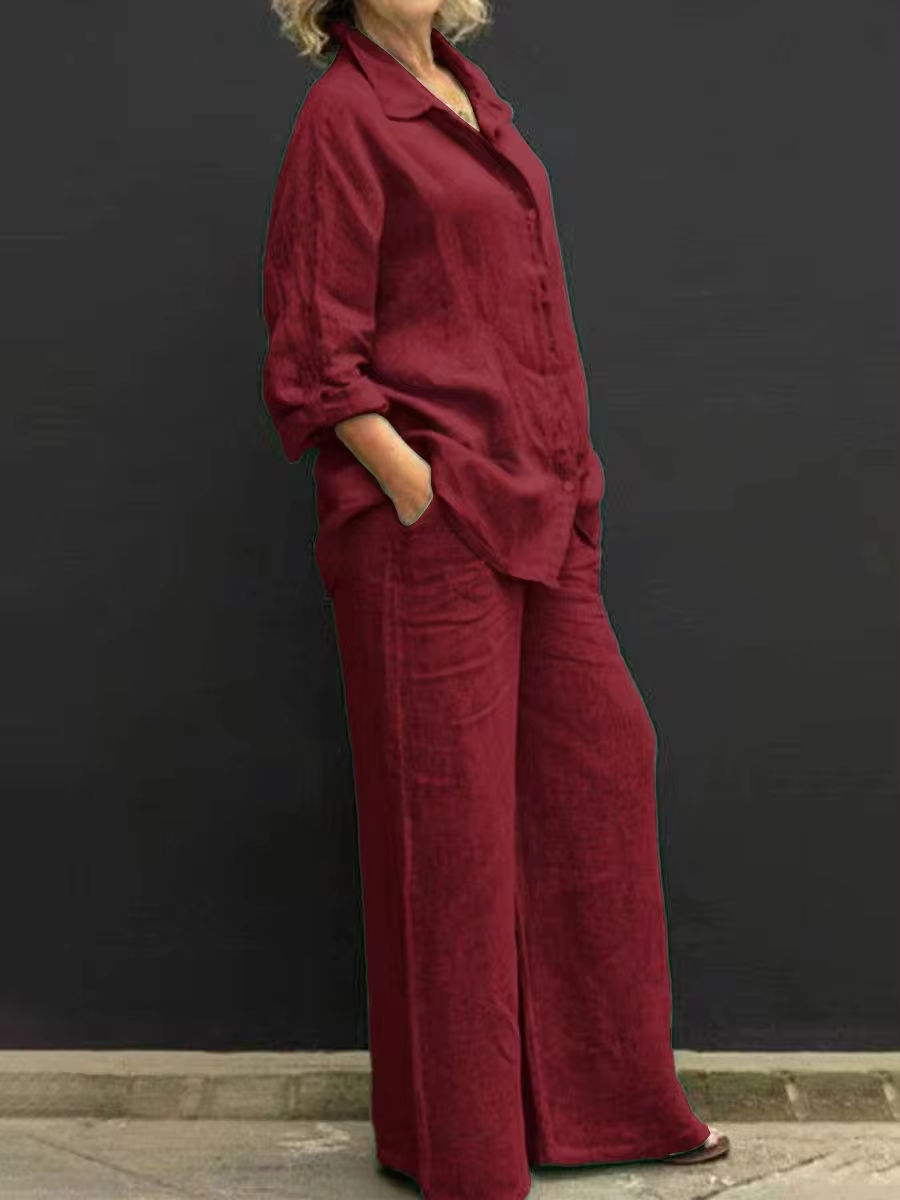 Amaris | Tweedelige linnen set voor dames – Vintage, casual boho-zomeroutfit
