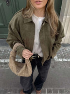 Harmina | Oversized Dames Bomberjack met Kraag en Ritssluiting
