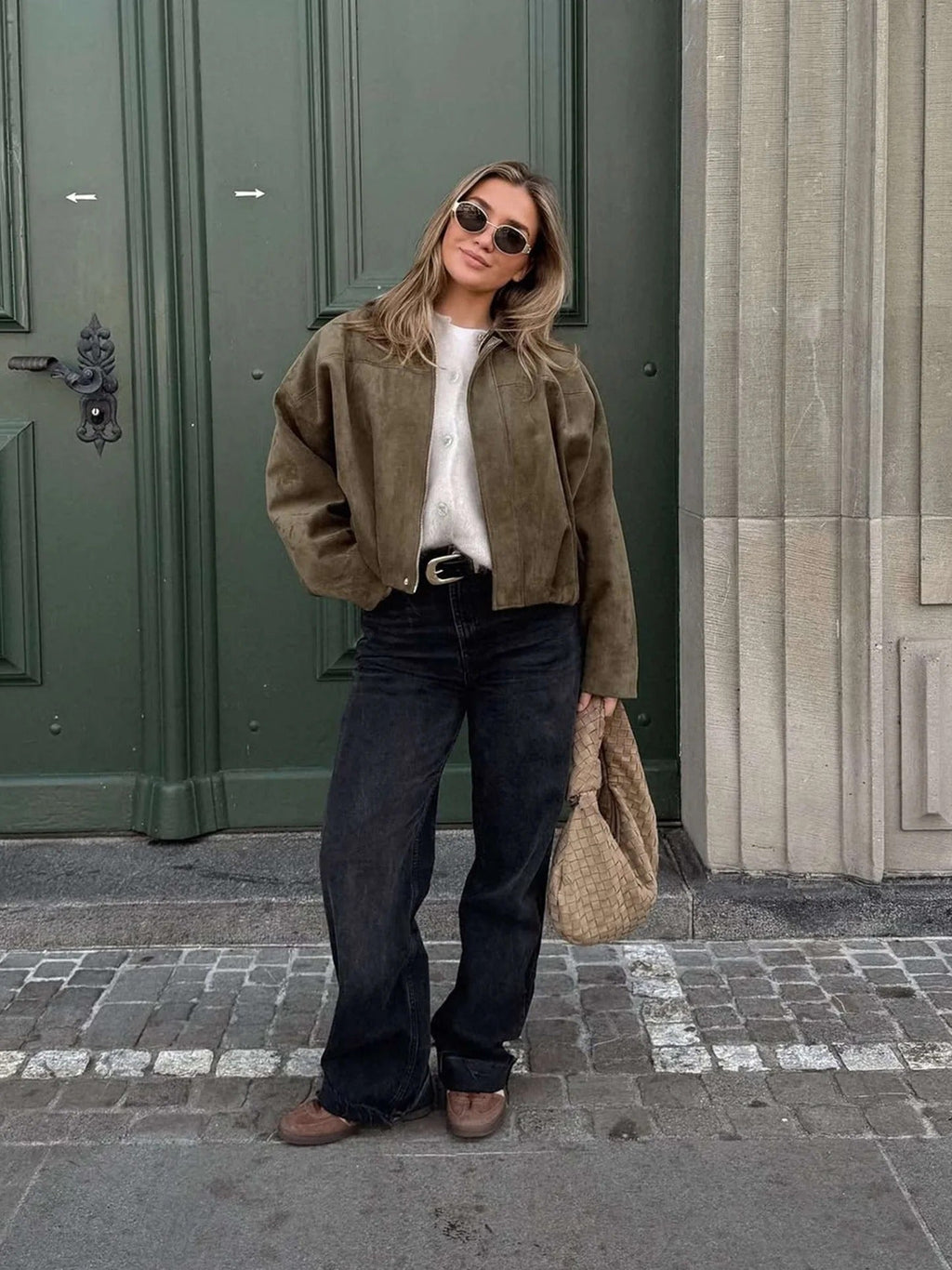Harmina | Oversized Dames Bomberjack met Kraag en Ritssluiting