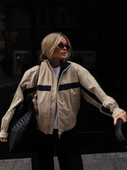 Aaricia | Dames Bomberjack met Vintage Colourblock
