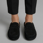 Zoriana | Dames Suède Muiltjes Loafers – Instapschoenen met Ronde Neus