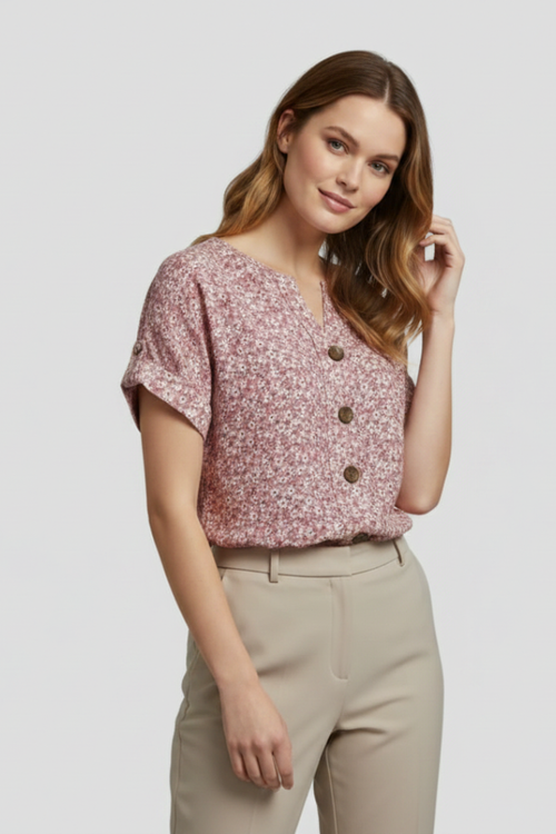 Anna | Bloemenprint Blouse voor Dames – Casual Zomerse Lichtgewicht Elegante Top