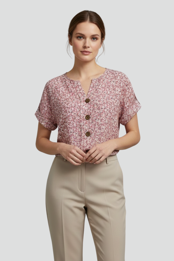 Anna | Bloemenprint Blouse voor Dames – Casual Zomerse Lichtgewicht Elegante Top