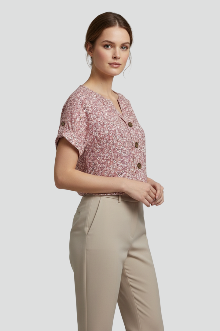 Anna | Bloemenprint Blouse voor Dames – Casual Zomerse Lichtgewicht Elegante Top